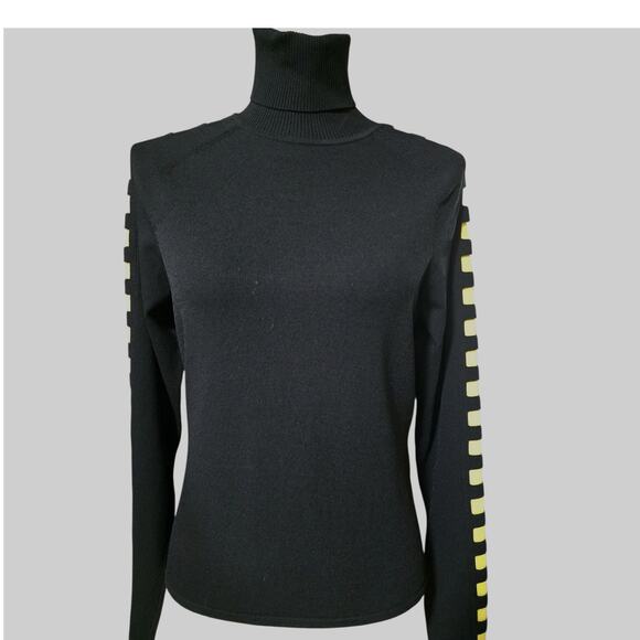 Carlisle Black Turtleneck with yellow detail - Picture 1 of 7